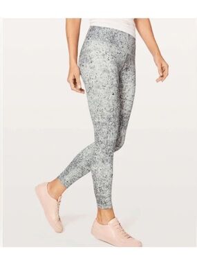 lululemon athletica Wunder Under High Rise Speckled Gray Marled Marbled Leggings